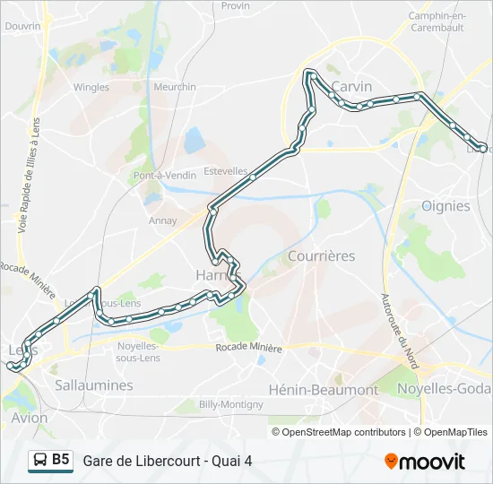 B5 Bus Line Map