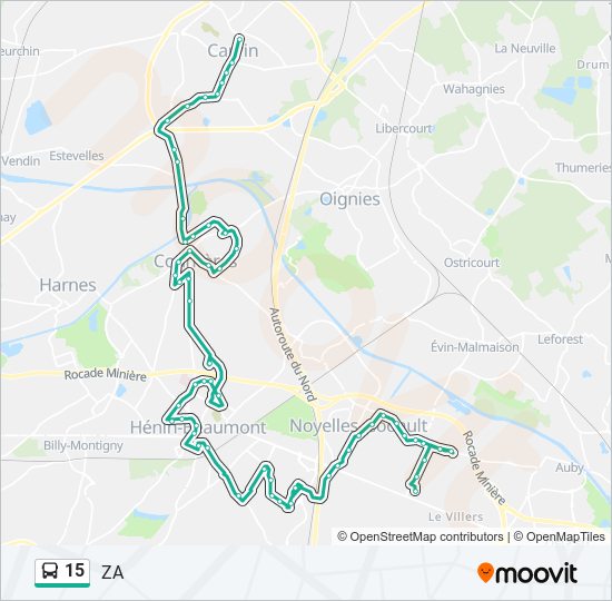 Mapa de 15 de autobús