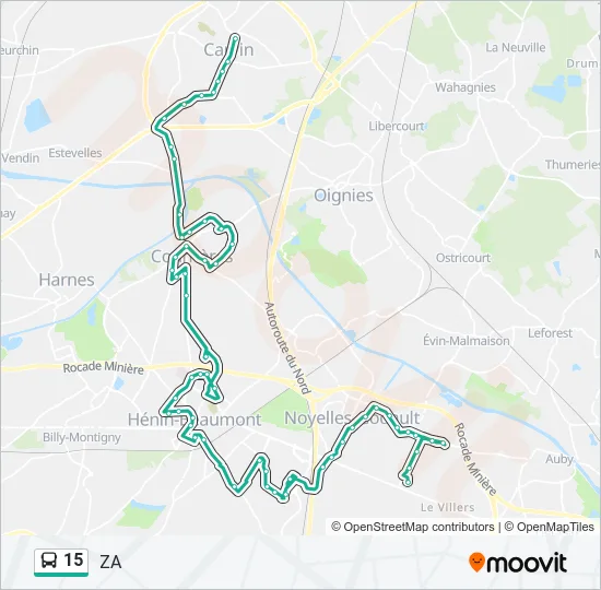 15 Bus Line Map