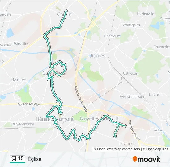 15 Bus Line Map