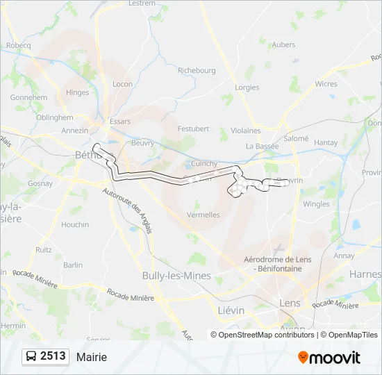 2513 Bus Line Map