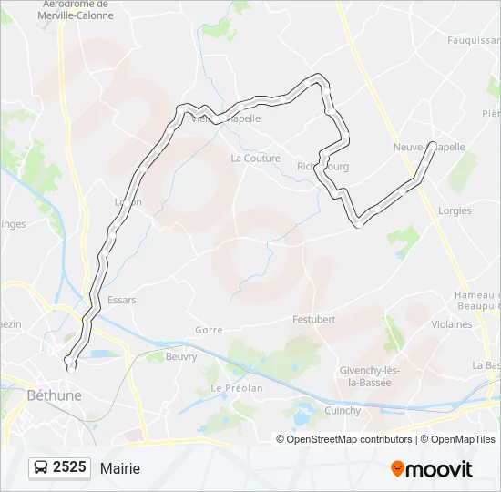 2525 Bus Line Map