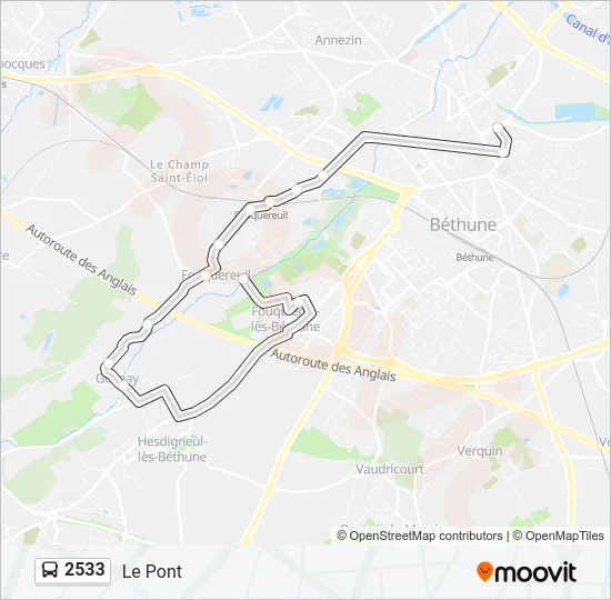 2533 Bus Line Map