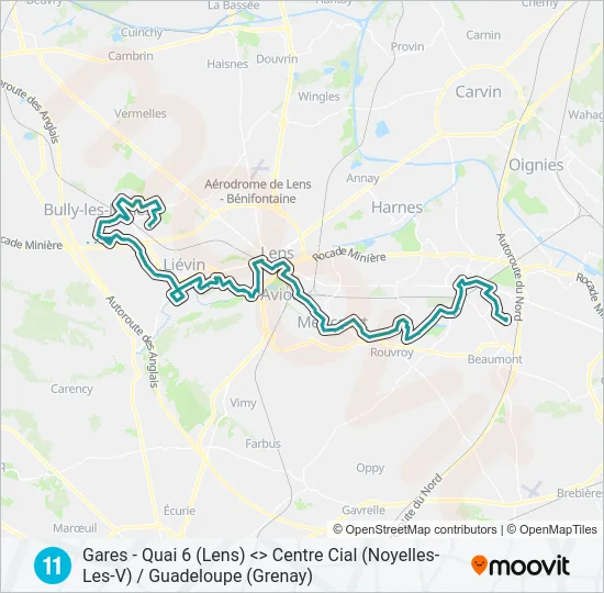 11 Bus Line Map