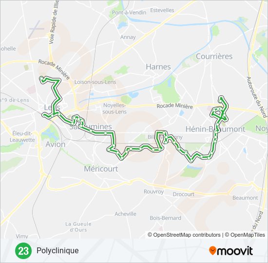 23 bus Line Map