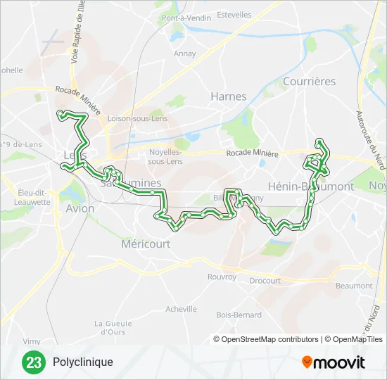 23 Bus Line Map