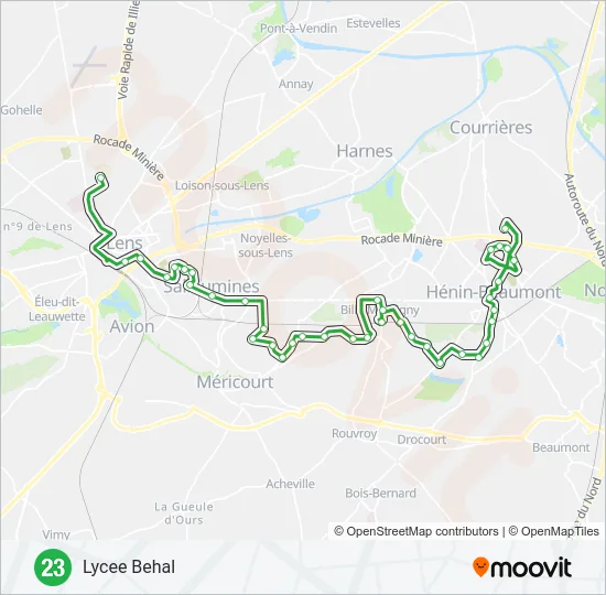 23 Bus Line Map