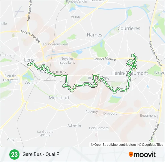 23 Bus Line Map
