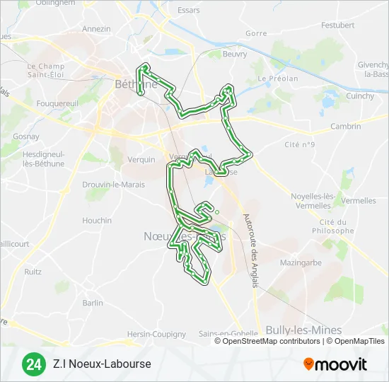24 Bus Line Map