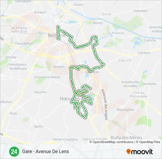 24 Bus Line Map