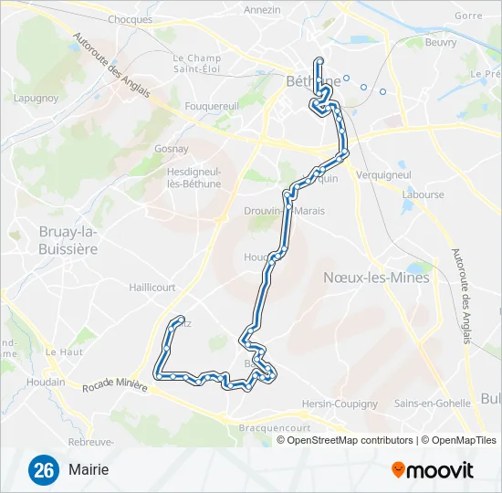 26 Bus Line Map