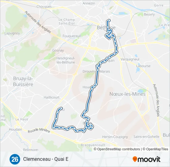 26 Bus Line Map