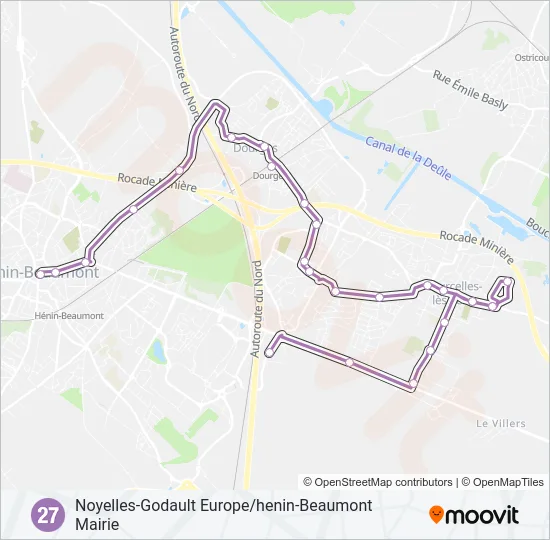27 Bus Line Map