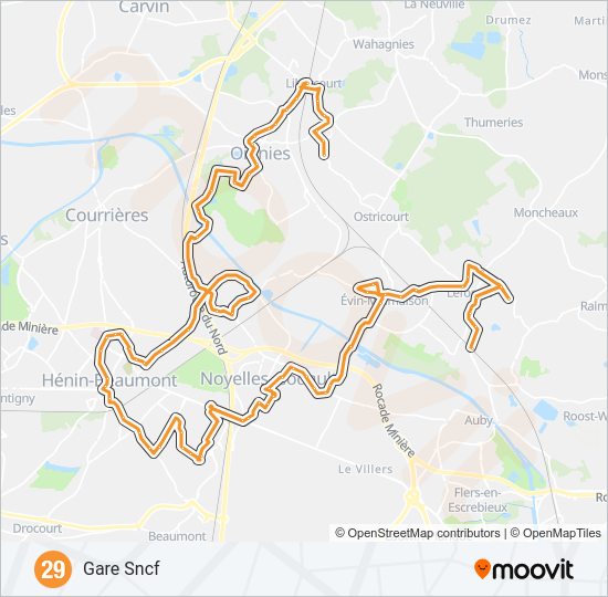 29 Bus Line Map