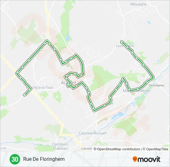 30 Bus Line Map