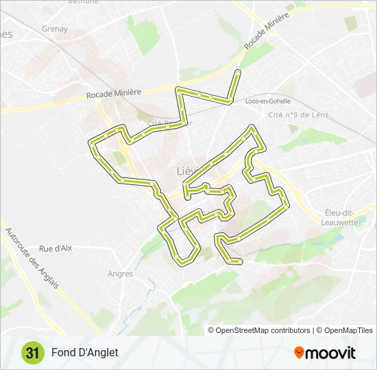 31 Bus Line Map