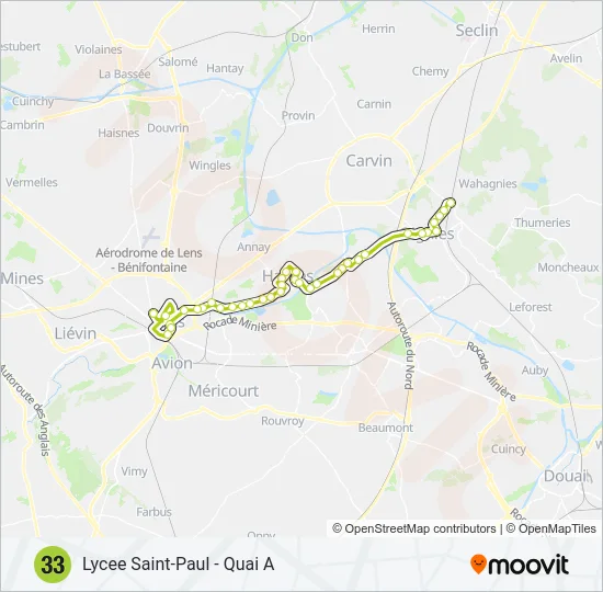 33 Bus Line Map