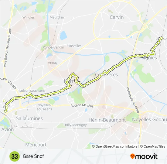 33 Bus Line Map