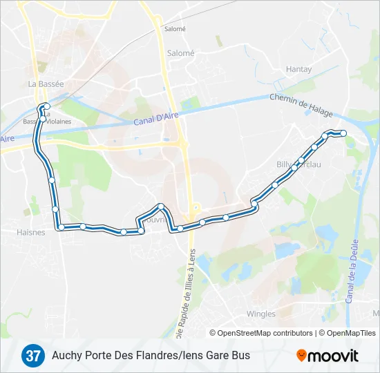 37 Bus Line Map