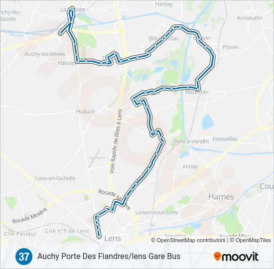 37 Bus Line Map