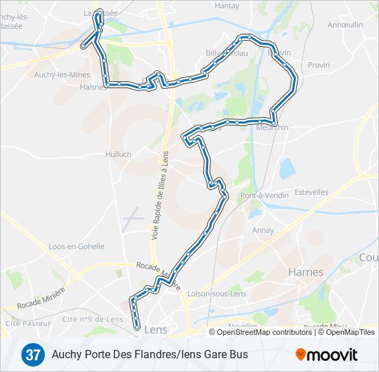 Mapa de 37 de autobús