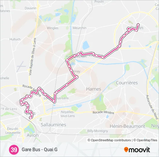 39 Bus Line Map