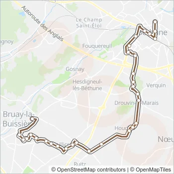 52 Bus Line Map