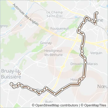 52 Bus Line Map