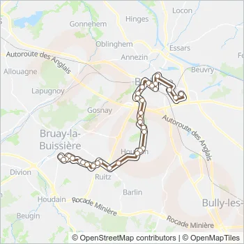 52 Bus Line Map