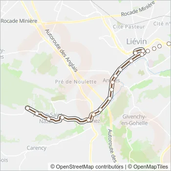 57 Bus Line Map