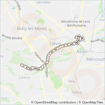 57 Bus Line Map
