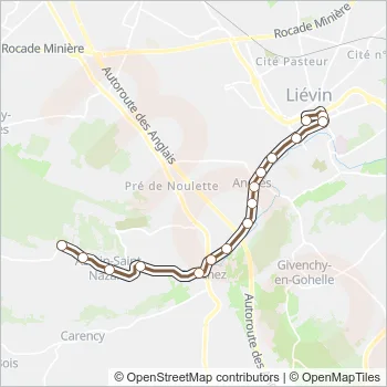 57 Bus Line Map