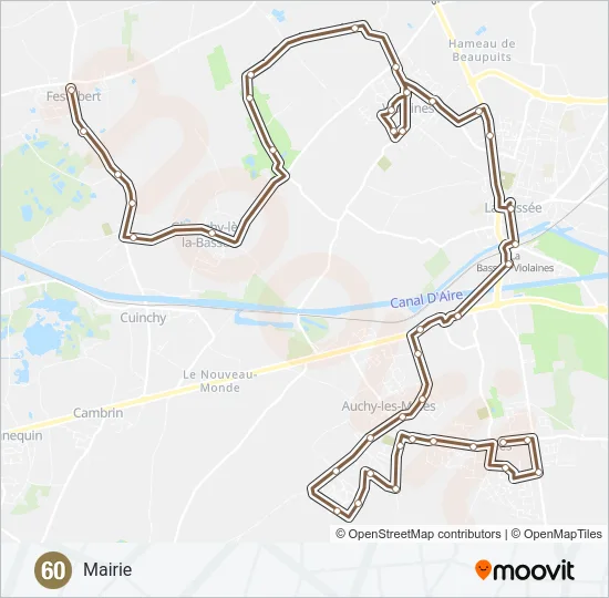 60 Bus Line Map