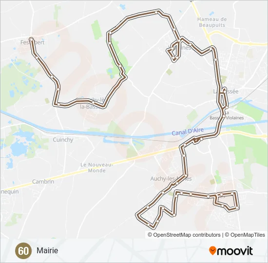 60 Bus Line Map