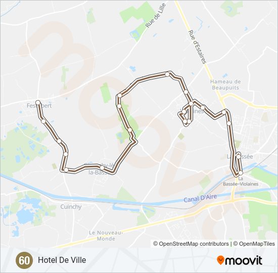 60 Bus Line Map