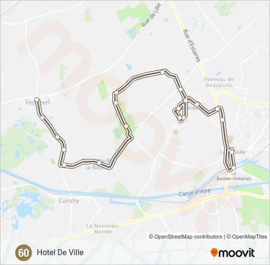 60 Bus Line Map
