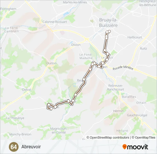 64 Bus Line Map