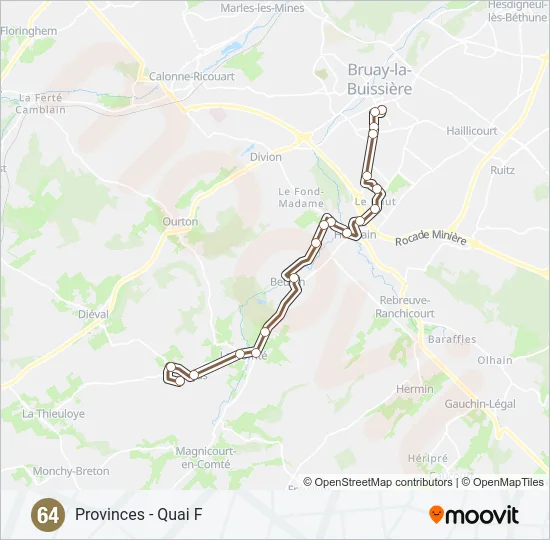 64 Bus Line Map
