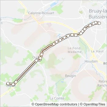 114 Bus Line Map