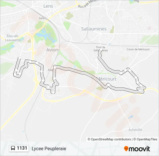 1131 Bus Line Map