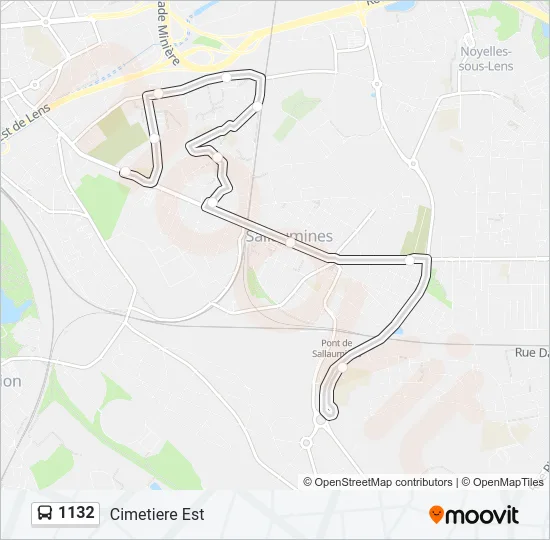 1132 Bus Line Map
