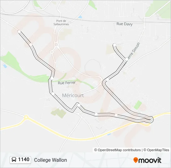 1140 Bus Line Map