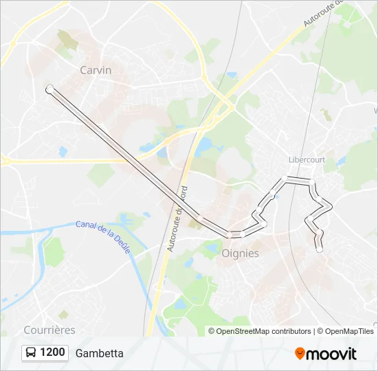 1200 Bus Line Map