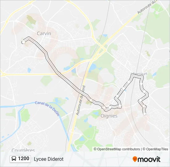 1200 Bus Line Map