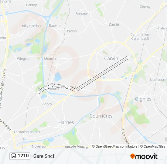 1210 Bus Line Map