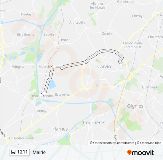 1211 Bus Line Map