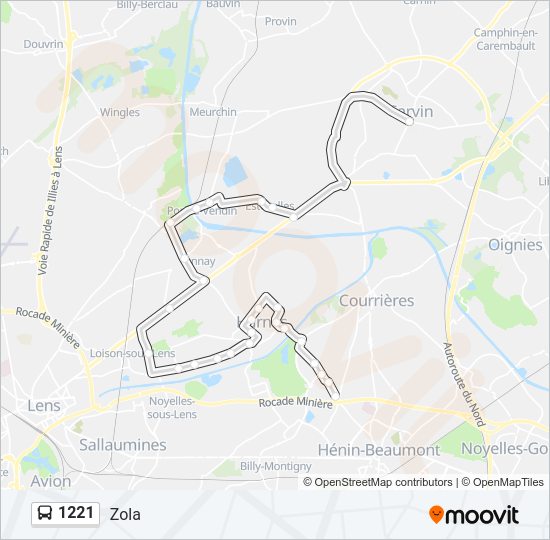 1221 Bus Line Map