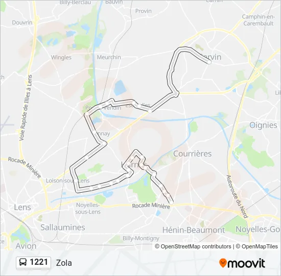 1221 Bus Line Map