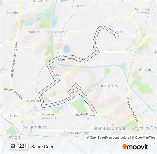 1221 Bus Line Map