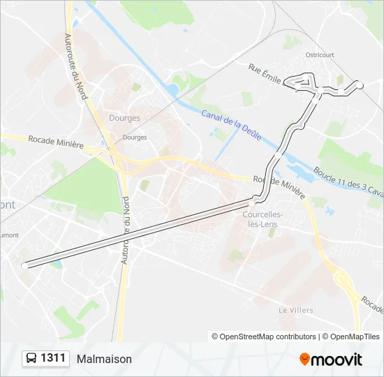 1311 Bus Line Map